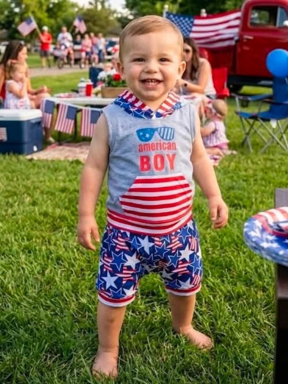 Boys “American Boy” 4th of July Outfit